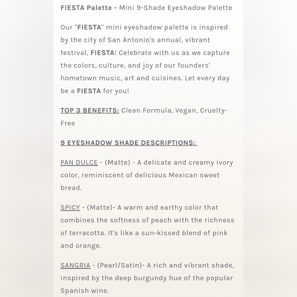 5/75$ CHICA BEAUTY Mini Fiesta Eyeshadow Palette - Picture 4 of 15